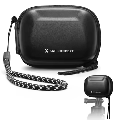 K&F CONCEPT Semi Open Carrying Case for DJI Osmo Action 6 5 Pro 4 3 GoPro HERO Small EVA Hard Storag