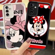 XI42 Minnie Mouse Casing for Samsung Galaxy A36 A56 S25 Ultra A26 5G Black White