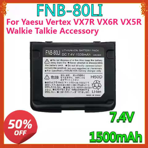 For FNB-80LI For Yaesu Vertex VX7R VX6R VX5R Walkie Talkie Accessory Replacement FNB80Li HAM Radio B