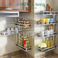 NETEL Kitchen Rack Seasoning Rack SUS304 Stainless Steel Rack Kitchen Storage Organizer Spice Jars Bottle Shelf Holder Rack