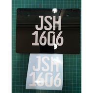 No plate tanam motorsikal dan kereta