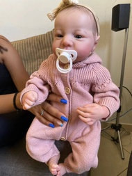 NPK 19 นิ้วทาสีสําเร็จรูปตุ๊กตาเด็กทารก Reborn ตุ๊กตาฝาแฝด Levi Awake & Sleeping ตุ๊กตาทารกแรกเกิด 3