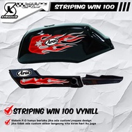 HONDA WIN 100 striping stickers, WIN 100 62 body striping variations WIN 100HONDA