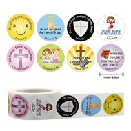 500pcs 2.5cm Christian Stickers Bible Scriptures Faith Prayer God Signs Decoration Label Sticker