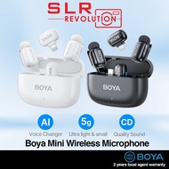 BOYA mini wireless microphone with AI voice changer Fingertip-sized mic with 3-level intelligent ANC