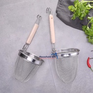 Noodle Strainer / Colander  / Penapis Mee / Stainless Steel Noodle Strainer With Wood Handle / Mesh 