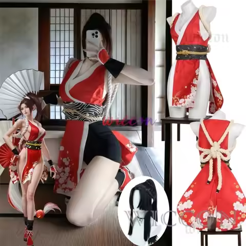 Streetfighter Cosplay Mai Shiranui Cosplay Costume Women Disguise Clothes Roleplay Outfits Fantasy H