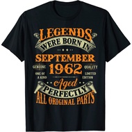 60Th Birthday Gift Legends Born In September 1962 60 Yrs Old Great T-Shirt