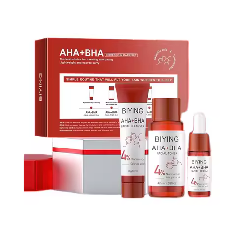 Korean BHA+AHA Series Skin Facial Cleanser Cream Serum Toner Moisturiser Hydrating Toner Serum Cream