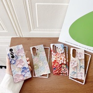 New Summer Fresh Aesthetic Classic Oil Painting Flowers Phone Case  for Galaxy Z Fold 7 Z Fold7 Zfol