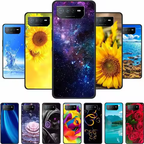 For Asus ROG Phone 6D Ultimate Case Phone6D Ultimate Black TPU Silicone Soft Phone Case For Asus ROG