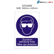 PPE Mandatory Signage Sticker PPE Checklist 300mm x 400mm/ Before Start Working Safety First Utamaka