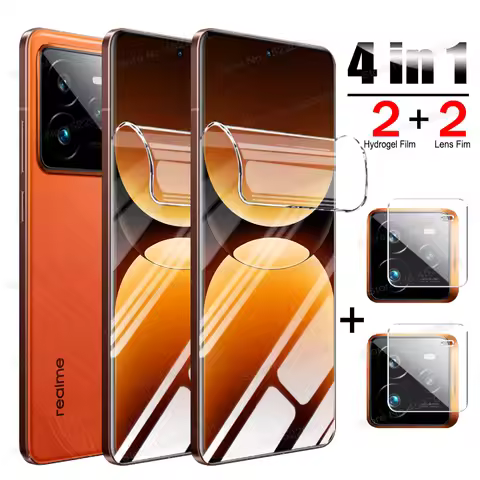 4IN1 Full Cover Slim Hydrogel Film For Realme GT 7 Pro GT6 Lens Screen Protector For Realme GT 6T 7T