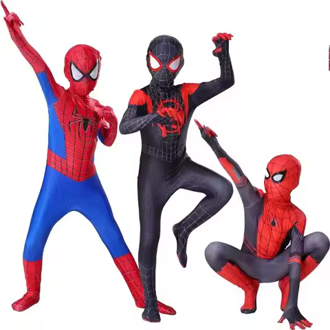 Anime Spiderman Cosplay Costumes Miles Morales Spider Man Jumpsuit for Men Women Superhero Halloween