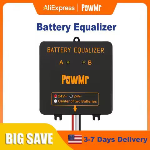 PowMr Battery Equalizer Battery Balancer for 24V 36V 48V N*12V System Solar Charge Controller for Ge