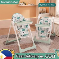 Multi-function Baby Chair Foldable and Elevatable PU Dining High Chair for Baby Dining Table Chair