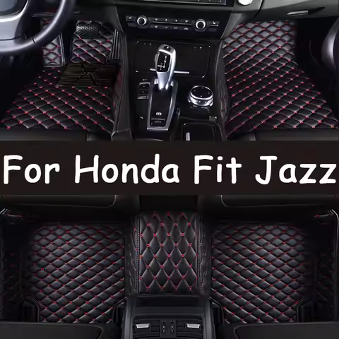 Car Floor Mats For Honda Fit Jazz GE 6 7 8 9 2011 2009~2013 Fit EV Sport Panel Footpads Carpet Cover