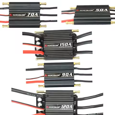Speed Control Flycolor 150A 120A 90A 70A 50A Brushless ESC Stand 2-6S Lipo BEC 5.5V/5A for RC Boat F
