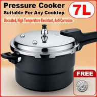 7L Pressure Cooker 430 Stainless Steel Composite Pot Bottom Explosion-Proof Pressure Canner Rice Coo