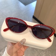 New cat eye minimalist flat lens anti blue light fashionable trendy glasses frame for women, interne