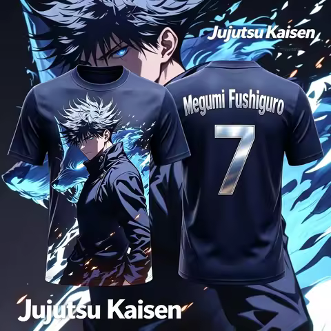 Jujutsu Kaisen 2026 Summer New NO.10 NO.7 Megumi Fushiguro Anime Special Football Jersey T-Shirt Adu