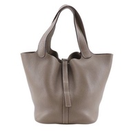 【日本直送】愛馬仕 HERMES Picotin MM 手提包 Taurillon Clemence 皮革 Etoupe 貴賓【二手品】
