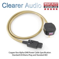 CLEARER AUDIO COPPER-LINE ALPHA ONE POWER CABLE SPECIFICATIONS 2M ( Standard UK Mains Plug and IEC P