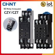 Chint Relay Base CZY14A CZY08A, 8 Pins 14 Pins DIN Rail Mount – Genuine Intermediate Relay Base