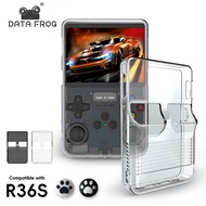 DATA FROG TPU Transparent Case for R36S Handheld Game Console Anti-scratch Waterproof Protective She
