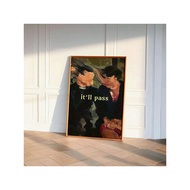 1pc Cetakan Seni Abstrak Vintaj, Poster Rancangan Tv fleabag, untuk Hiasan Ruang Tamu & Bilik Tidur,