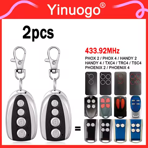 2pcs Clone PHOX2 PHOX2 PHOX4 PHOENIX2 PHOENIX4 TXC4 TRC4 TSC4 HANDY2 HANDY4 Garage Remote Control 43
