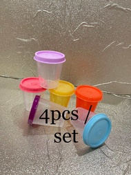 ready stock - 4pcs/set tupperware mini midgets 60ml ( asst color ) random colour sent