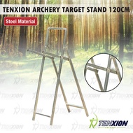 TenXion Archery High Quality Light Weight Metal Archery Target Stand Foldable 4 Legs Kaki Butt Board