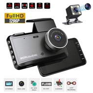 【Lowest Price】Dashcam Kereta 2 Camera Lens Car DVR Dashcam 3-Channel Dash Cam HD 1080P Camera with 4