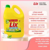 Nước rửa chén LIX siêu đậm đặc hương chanh dung tích 3.5kg gel rửa bát sạch bóng vết dầu mỡ NC351 -