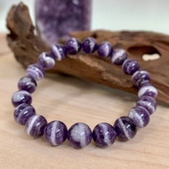 กำไลข้อมือหินนำโชค เชฟร่อน อเมทิสต์ Chevron Amethyst ลายหินสวย หินธรรมชาติ 100%