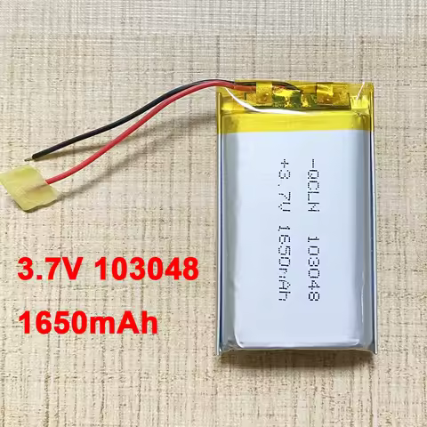 3.7V 103048 1650mAh Rechargeable Lithium Li-polymer Battery Replacement DIY Battery for Camping Lamp