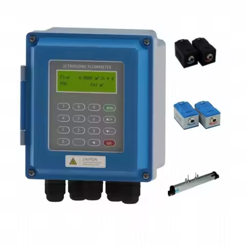 Yunyi DN15-6000 TUF-2000B Wall Mounted Clamp on Ultrasonic Flowmeter with RS485 Modbus RTU for PLC
