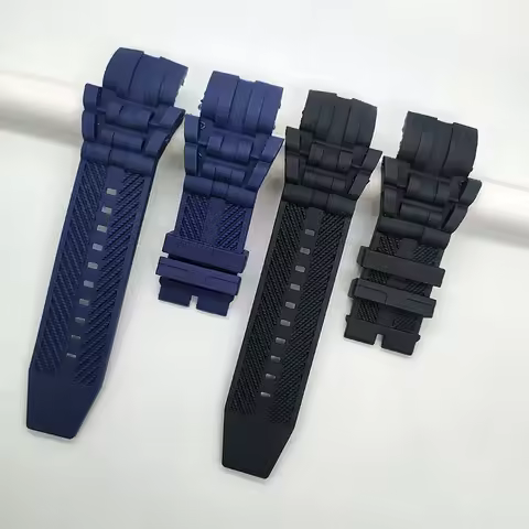 Quality Rubber Silicone Black Dark Blue Watchband for Invicta Diving Male Reserve Sport Specific Lug
