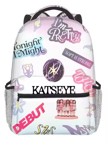 Backpacks Kpop Katseye Luxury Popular Novelty Kpop Katseye student Bookbag Notebook Backpacks 3D Pri