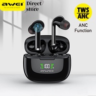 Awei TA8 ANC Wireless Bluetooth Earphones LED Digital Display 300 Hours Long Standby Gaming Earbuds IPX6 Waterproof Surround Stereo Headset For All Bluetooth Mobiles