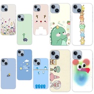 T1 For Apple Iphone 15/15 plus Case TPU Soft Silicon Protecitve Shell Phone Cover casing