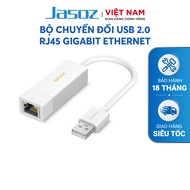 Bộ Chuyển Đổi Mạng USB 2.0 Sang RJ45 Gigabit Ethernet RJ45 JASOZ T-F109 - Hàng chính hãng - Bảo hành