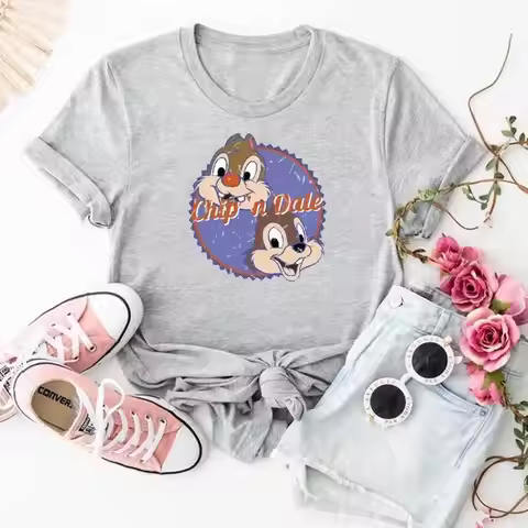 Chip N Dale Retro Family Shirt Disney Vacation Couple