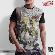 Anime PRINTING T-SHIRTS Nanatsu no Taizai MELIODAS 1 - MANGA ANIMATED CARTOON CLOTHES Seven Deadly S