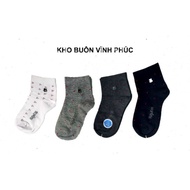 Hugkiss 100%cotton socks for women with antibacterial and deodorizing middle neck