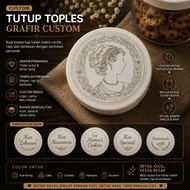 Custom Engraved Cookie Jar Lid | Custom Engraved Logo Cookie Jar Lid | Cake Jar Lid EngraveJasa