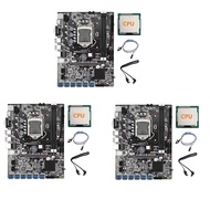 【 LA3P】-3X B75 12X USB3.0 Mining Motherboard with Random CPU+Switch Cable+SATA Cable LGA1155 DDR3 Memory SATA3.0