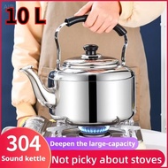 4/6/10L 304stainless steel whistle electric kettle and ordinary kettle suitable for induction cooker
