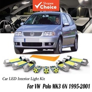 LED Interior Dome Map Trunk Light Kit 6Pcs For VW Volkswagen Polo MK3 6N 6N1 6N2 1995 1996 1997 1998